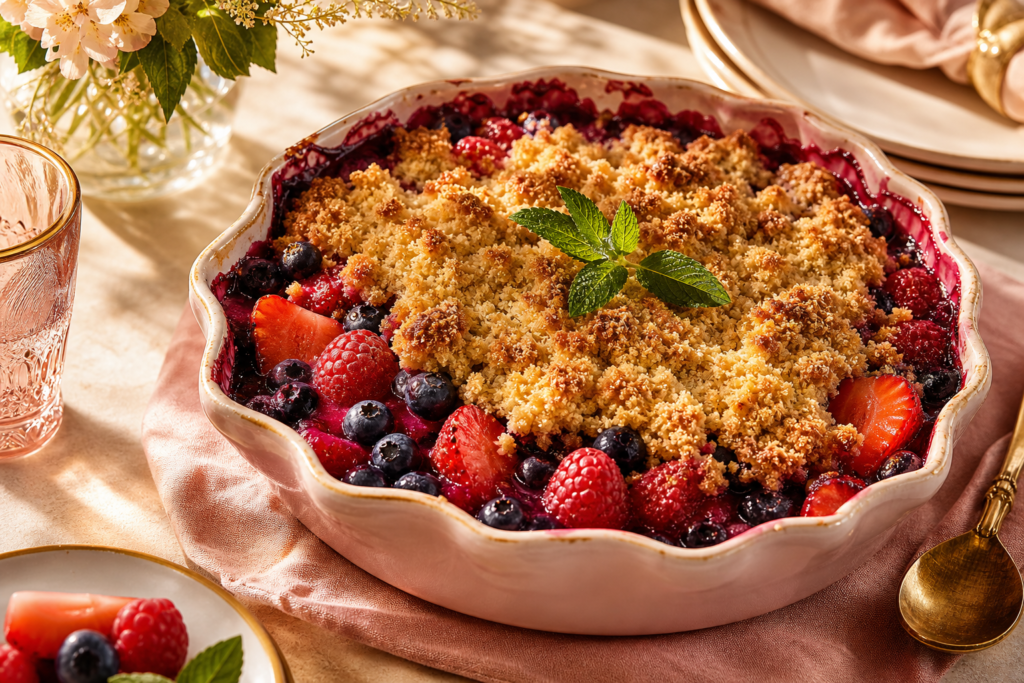 The Ultimate Gluten-Free Summer Berry Cobbler (Nut-Free & Vegan)